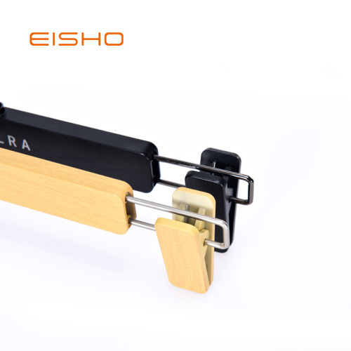 EISHO percha de imitación de madera pantalones de plástico