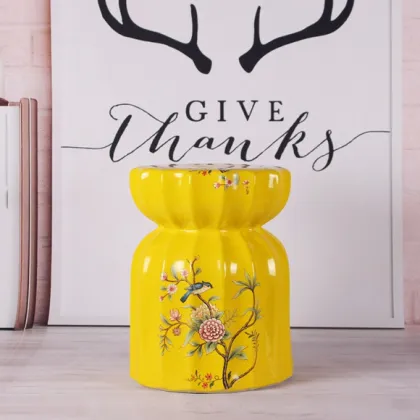 Lotus Flower Bird Ceramic Stool RZKL06-A/B