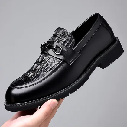 XY Latest Style Men's Black Wedding Shoes - Formal Leather footwear