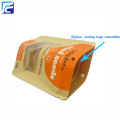 Gravura de impressão Ziplock Kraft sacos de papel para alimentos
