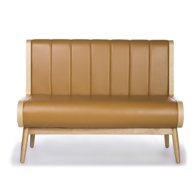 Solid Wood Restaurant Booth Sofa