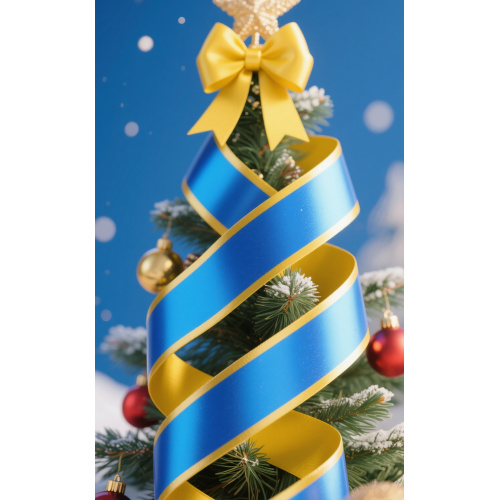 Merry christmas ribbon for christmas tree