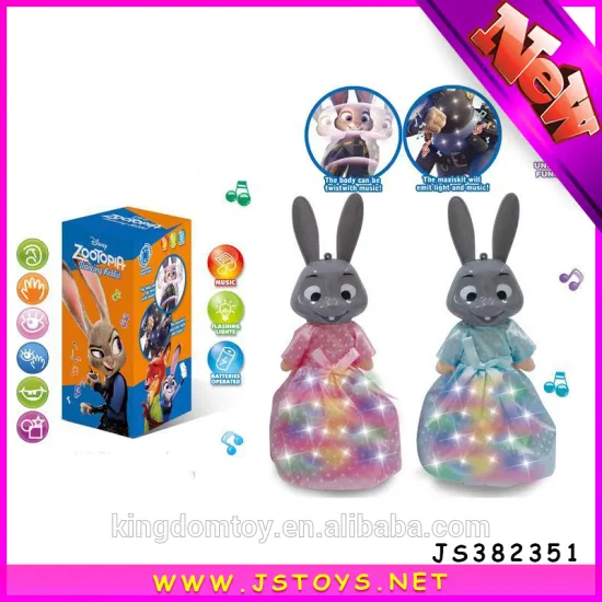 Cute electronic rabbit toy with dress