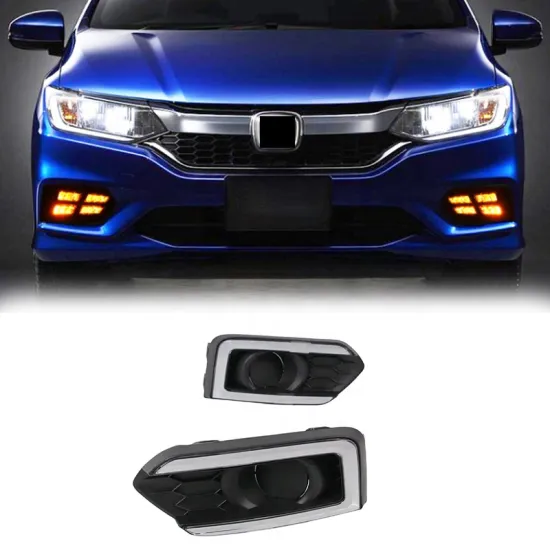Gobison LED Turning Lights Fog Light Daytime Running Lights for Honda City 2017-2019
