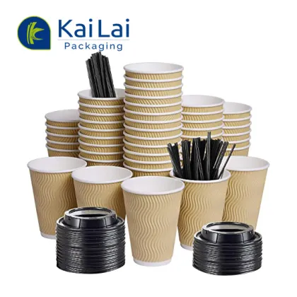 Wholesale Recyclable Disposable Paper Coffee Cups for Hot Drinks