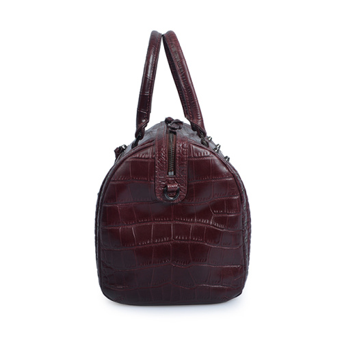 Boston Bag Crocodile Leather Casual stylische Tragetaschen