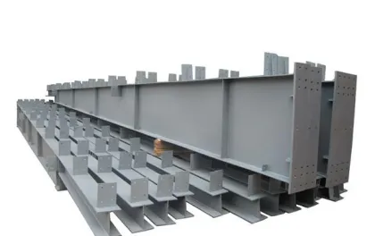 Structural steel I shaped beams