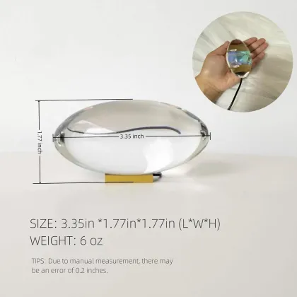 Colorful Crystal Glass Oval LED Lamp