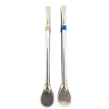 Stainless Steel Straw Stirring Spoon