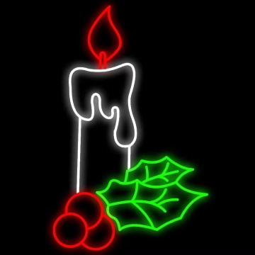 Festival Decoration Rope Lights: LED Candle Motif for Christmas