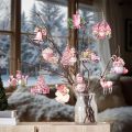 Pembe Suluboya Noel Ahşap Askı Süsleri
