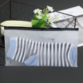 plastic matte ziplock bag with black zipper
