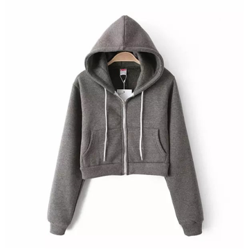 Wholesale Plain Zip Hoodies Longline Women's Hoodies & Sweatshirts