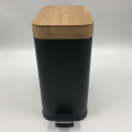 Bamboo Lid Rectangle Waste Bin