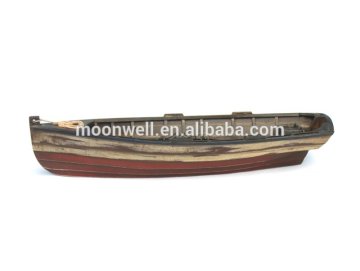 Wooden decorative rowboat