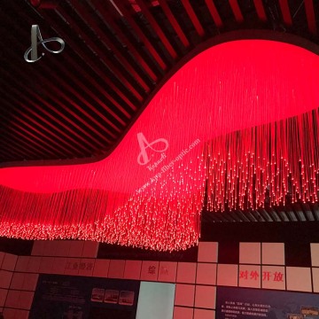 Colorful Hanging Pendant Light with Fibre Optic - New Modern Ceiling Decoration