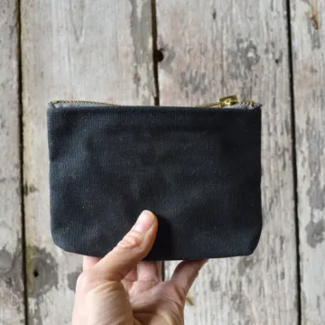 custom cotton canvas zipper pouch Wholesale