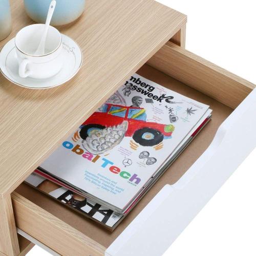 Wood modern nightstand with drawers