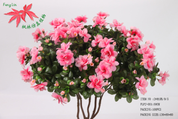 high quality cheap wholesale artificial azalea flowers bush for indoor decoration