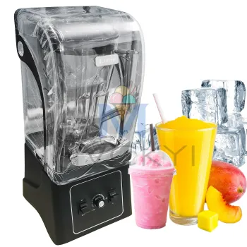 MVCKYI Commercial High-speed Blender with Shield Quiet Sound Enclosure Fruit Mixing Machine