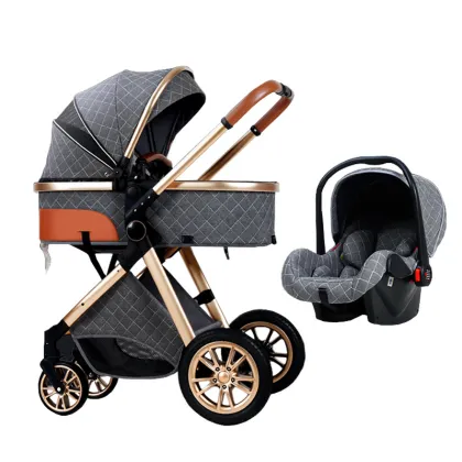Best Quality 3 in 1 Baby Stroller: High Landscape Luxury Cradle Carrier