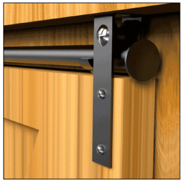 Round Tube Mini Furniture Barn Door Hardware Kit