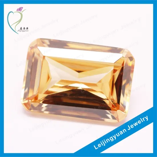 low prices champagne rectangle emerald stone per carat