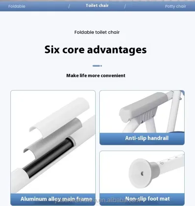 Purple Color Rehabilitation Therapy Toilet Chair