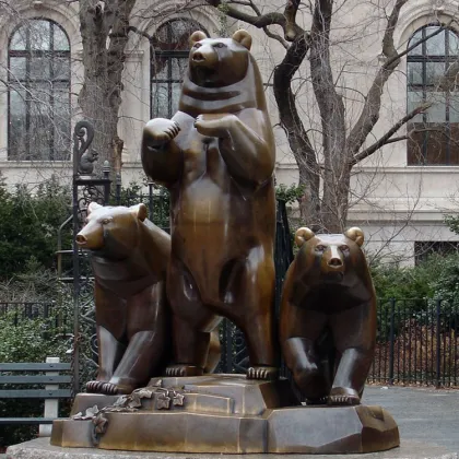 theme park outdoor lifesize paul walker statue a group of three bear