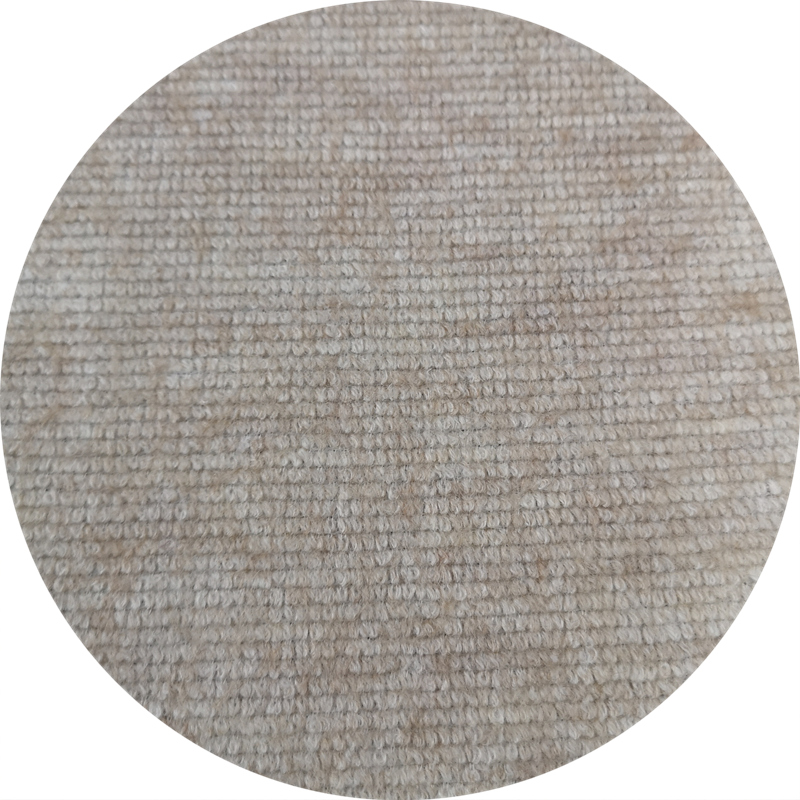 Knitted wool polyester blend stripe fabric