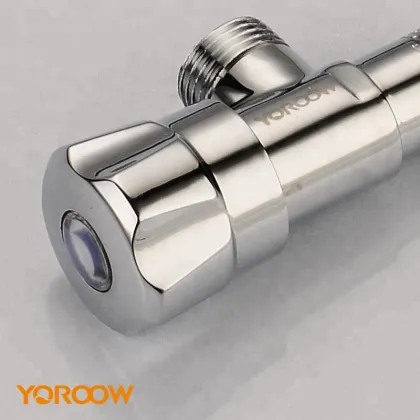 Modern Stainless Steel Two-Way Angle Stop Check Valve - Brass Bathroom Triangle Valve