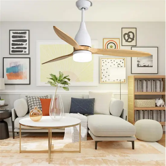 Smart home remote control LED ceiling fan electric