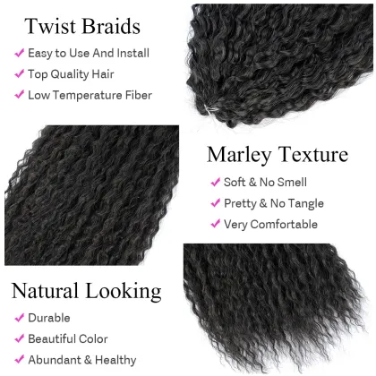 Brazilian Afro Curly End Hair Extensions Afro Kinky Synthetic Hair Fringes Straight itip Raw Virgin Hair
