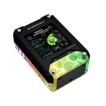 Barrowch AMD AIO CPU Water Cooling Block with HD AIDA64 Temp Monitoring Secondary Screen - FBLTHDA-04N