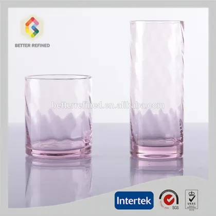 Hand Made Pink HB Water Glasses