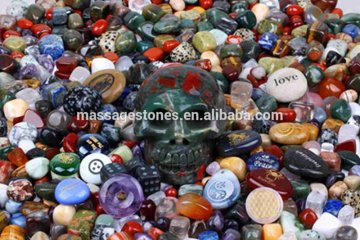 skull decoration: 1 inch stone skull head skull decoration