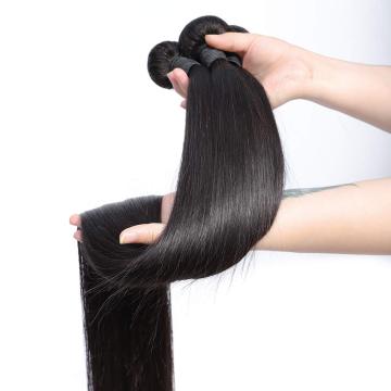 Ang mga diretso nga Bundles Hair Brazil nga Houring Natural Black 3 4 Mga Bundles deal nga Birhen Hair 30 pulgada nga hilaw nga mga ekstensiyon sa buhok