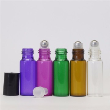 custom 3ml perfume glass roll on bottle in matte black color
