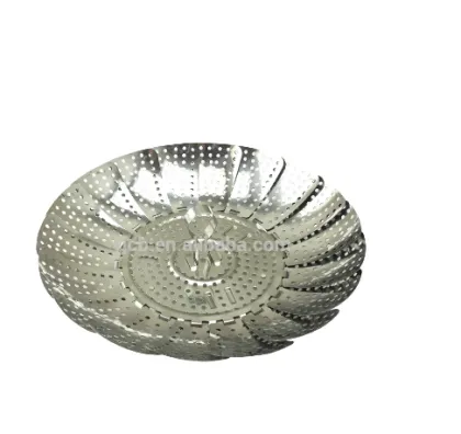 Stainless steel collapsible food steamer