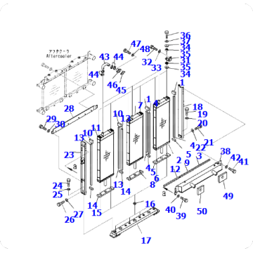 Excavator PC2000-11 Radiator 21T-03-43531