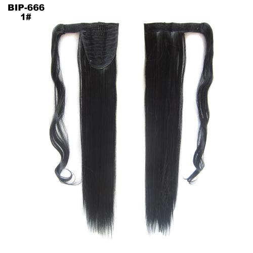 Popular hair extension pony tail hair clip, xuchang clip in pony tail maker