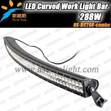 super bright 288W IP67 led light bar curved led light bar cree 50\'\'