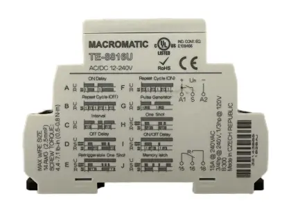TE-8816U Relay Time Delay Multi-Function 12-240VAC/DC 15A SPDT