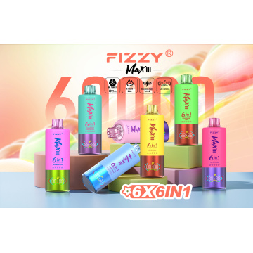 Europe Warehouse Fizzy Max III 6in1 60000 Puffs Disposable Vape