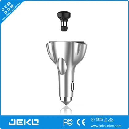 2017 usb car charger electric car charger adapter with bluetooth earphone