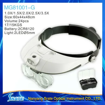 1X 1.5X 2X 2.5X 3.5X Helmet head Magnifier Headband Optivisor Watch Repair Eye LED light loupe