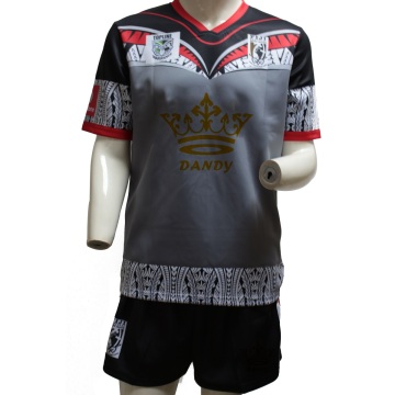 Parte superior de rugby sublimada costume dos homens da aptidão