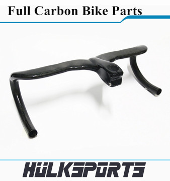 NEW design Glossy surface 3k carbon road bike handlebar 80/90/100/110mm handlebar integrated with cheap price