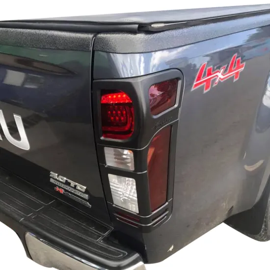 2012-2016 Isuzu D-MAX Tail Lamp Light Cover Trim Surround (Black) - 4X4 Accessories