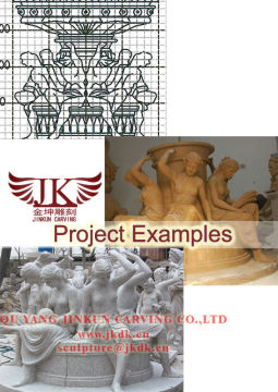Quyang Jinkun carving - Shandong large garden sculpture fountain engineering drawings.